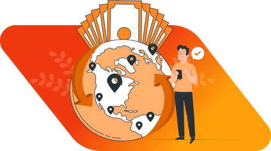 Decorative orange shape